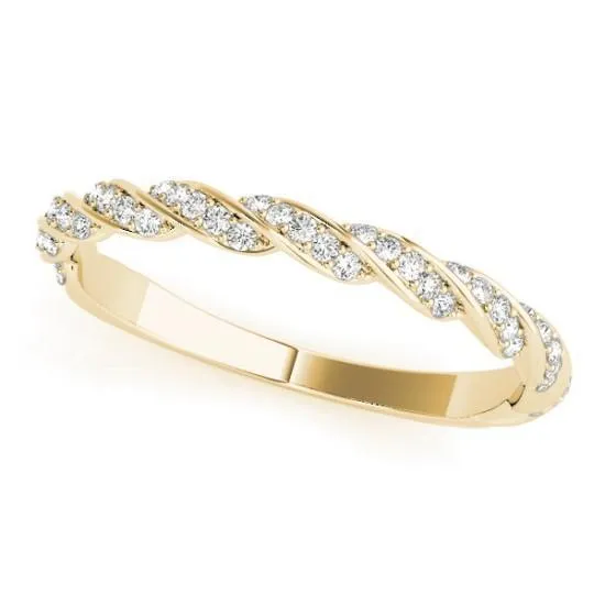Fire Brilliance Rings Stackables 34 Eternity TriTone Gold Diamond Accent Rope 3Band Set Selectables