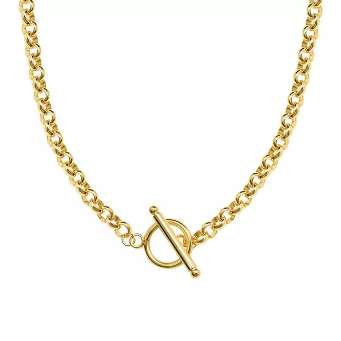 Jewelvers Necklaces 18K GoldFilled Toggle Clasp Necklace for Women Jewelvers Necklaces 18K GoldFilled Toggle Clasp Necklace for Women