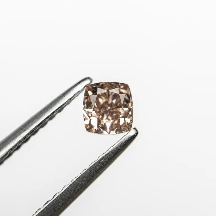 Misfit Diamonds 035ct 392x371x265mm GIA VS2 Fancy BrownPink Cushion Brilliant 2412401 Earrings