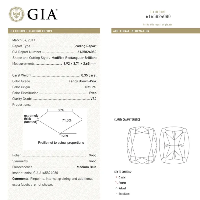 Misfit Diamonds 035ct 392x371x265mm GIA VS2 Fancy BrownPink Cushion Brilliant 2412401 Earrings