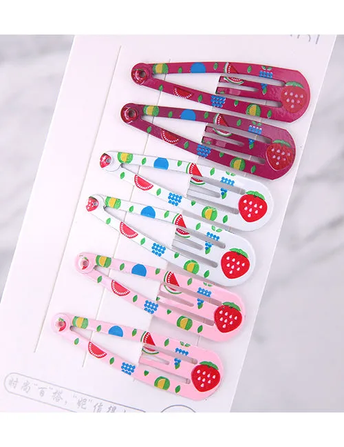 Necklaces L291 Assorted Fruit Hair Clips Pack of 6 02