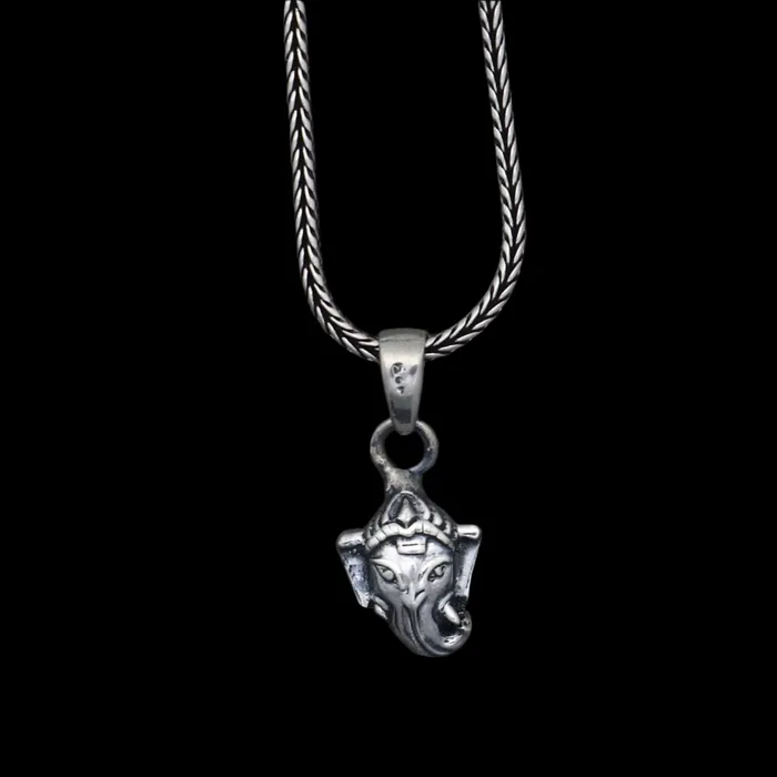 Necklaces TRIBAL ORNAMENTS 925 Sterling silver handmade lord Ganesha pendant nsp862