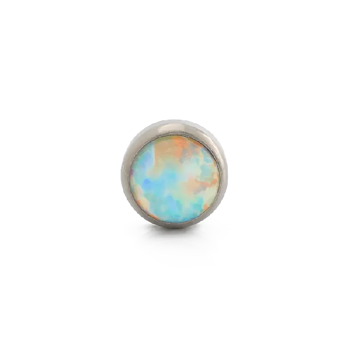 NeoMetal Inc Cabochon White Opal Rings