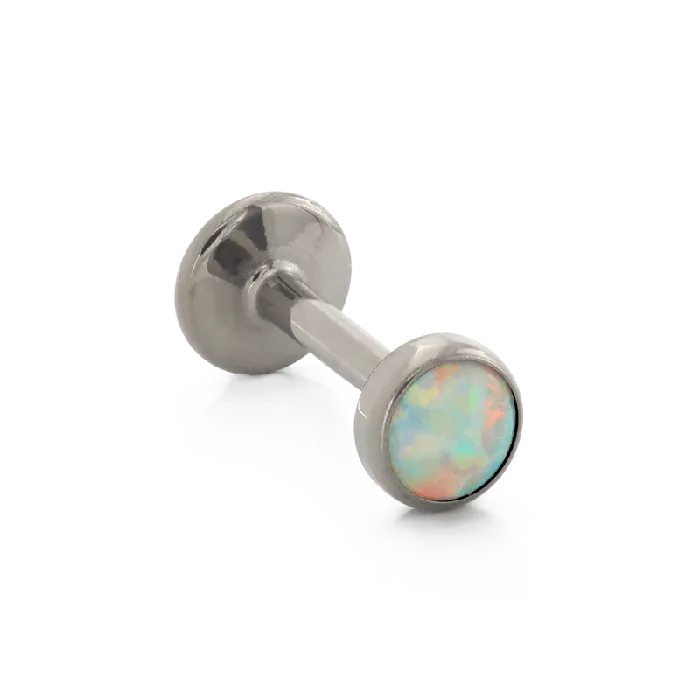 NeoMetal Inc Cabochon White Opal Rings