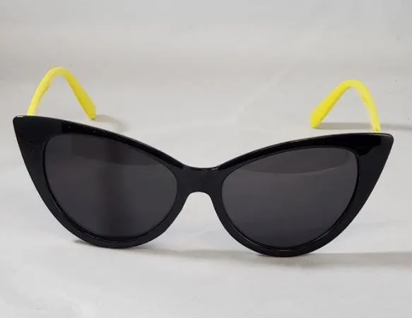 POLLY Rings S162 Black Yellow Frame Fashion Sunglasses
