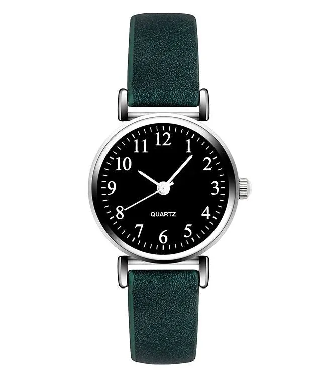 POLLY Rings W545 Dark Green Band Small Face Collection Quartz Watch