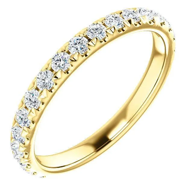 Rings Fire Brilliance Kenla Round Diamond or Moissanite 34 Eternity Wedding Anniversary Band Rings Fire Brilliance Kenla Round Diamond or Moissanite 34 Eternity Wedding Anniversary Band