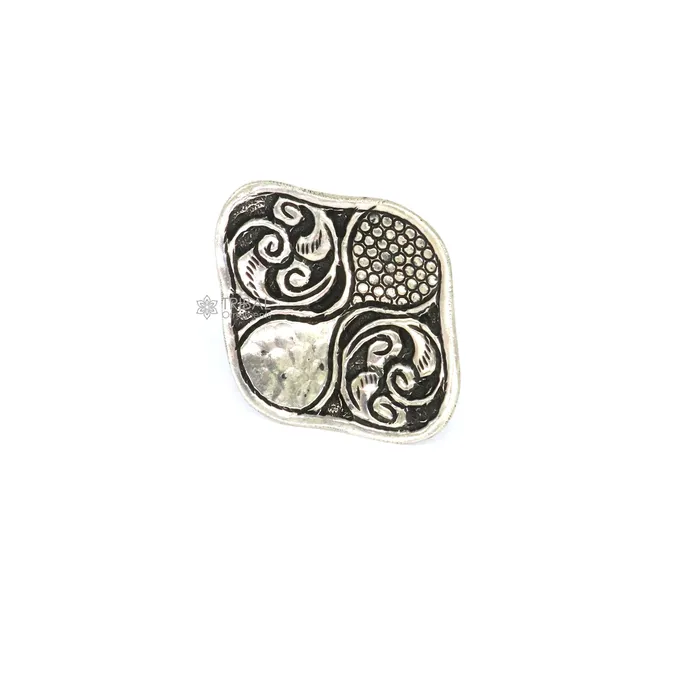 Rings Indian Classical cultural flower design 925 sterling silver adjustable ring best tribal ethnic jewelry Navratri jewelry sr390 TRIBAL ORNAMENTS Rings Indian Classical cultural flower design 925 sterling silver adjustable ring best tribal ethnic jewelry Navratri jewelry sr390 TRIBAL ORNAMENTS