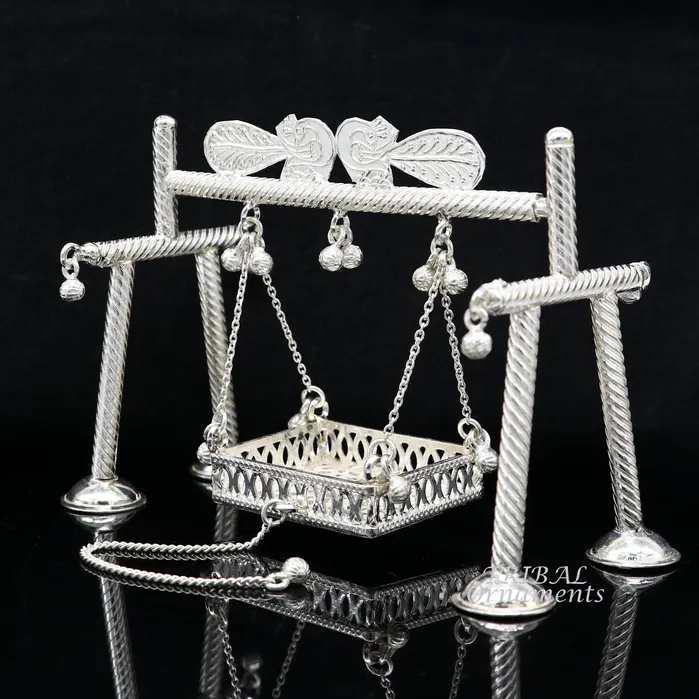 Rings TribalOrnaments 925 Sterling silver handmade Bal Gopala jhula little Krishna swing child krishan palana silver jhula laddu gopal jhula silver art su943 Rings TribalOrnaments 925 Sterling silver handmade Bal Gopala jhula little Krishna swing child krishan palana silver jhula laddu gopal jhula silver art su943