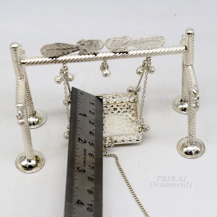 Rings TribalOrnaments 925 Sterling silver handmade Bal Gopala jhula little Krishna swing child krishan palana silver jhula laddu gopal jhula silver art su943