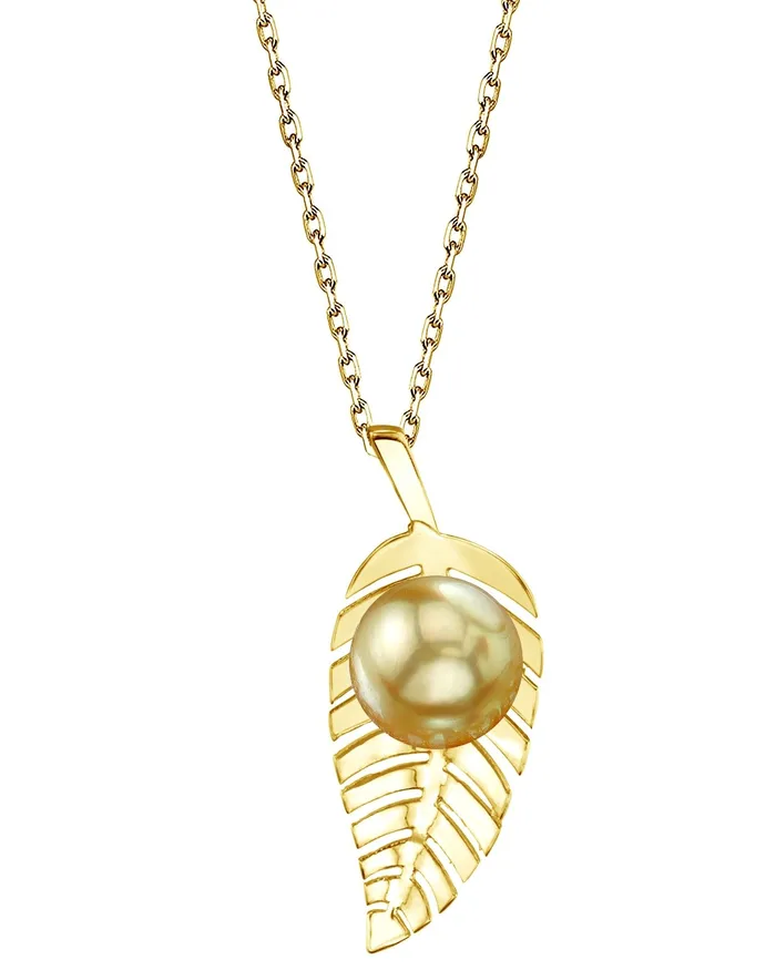 spt Necklaces Golden South Sea Pearl Bahia Pendant