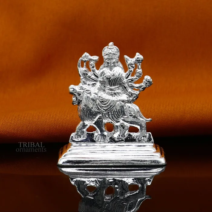Sterling silver Goddess Durga maa Pooja Articles Indian Silver Idols handcrafted Mataji statue sculpture amazing gifting Art469 TRIBAL ORNAMENTS Rings Sterling silver Goddess Durga maa Pooja Articles Indian Silver Idols handcrafted Mataji statue sculpture amazing gifting Art469 TRIBAL ORNAMENTS Rings