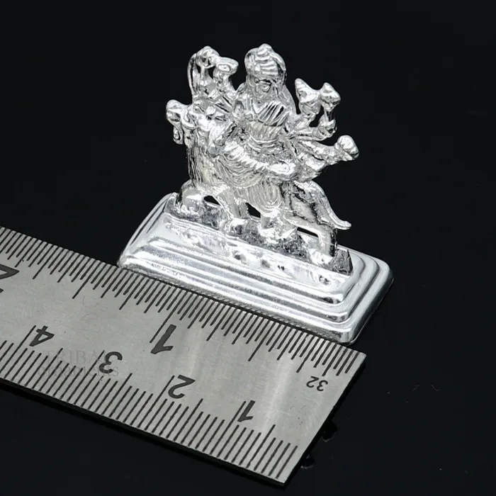 Sterling silver Goddess Durga maa Pooja Articles Indian Silver Idols handcrafted Mataji statue sculpture amazing gifting Art469 TRIBAL ORNAMENTS Rings