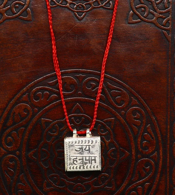 TRIBAL ORNAMENTS Necklaces 925 sterling silver handmade gorgeous Square shape handmade lord hanuman box amulet pendant mantra box silver tabiz for protection ssp662