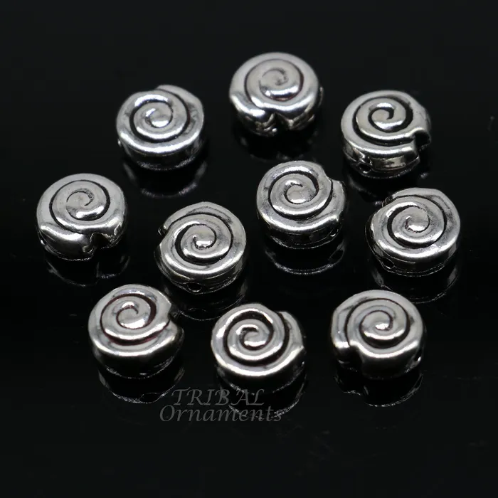 TRIBALORNAMENT Necklaces 12 mm lot 10 pieces 925 sterling silver fabulous beads drops for custom jewelry making lose beads bd23 TRIBALORNAMENT Necklaces 12 mm lot 10 pieces 925 sterling silver fabulous beads drops for custom jewelry making lose beads bd23