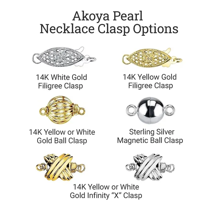 White Japanese Akoya Pearl Necklace 9095mm AAA Quality spt Necklaces