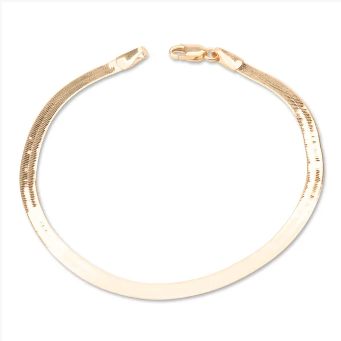 14k Herringbone Bracelet RG Bracelets
