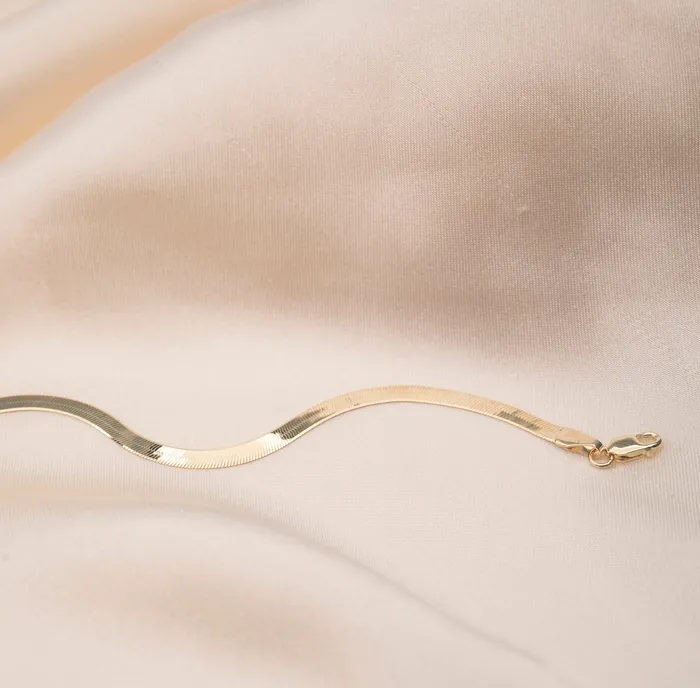 14k Herringbone Bracelet RG Bracelets