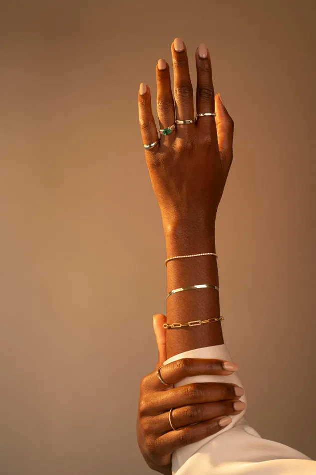 14k Herringbone Bracelet RG Bracelets