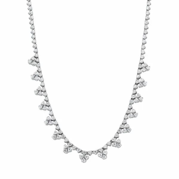14kt White Gold Prong Set Necklace With 800ct Diamonds NEC21750 Diamond Source NYC Necklaces