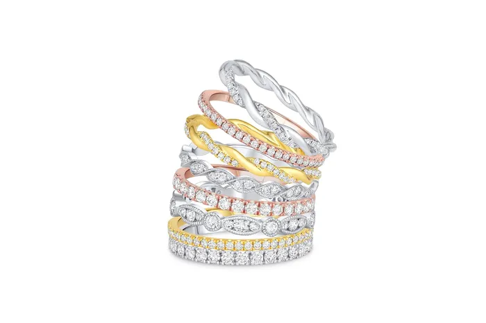 18k Yellow Gold 015ctw Diamond Halfway Band CJ Charles Jewelers Rings