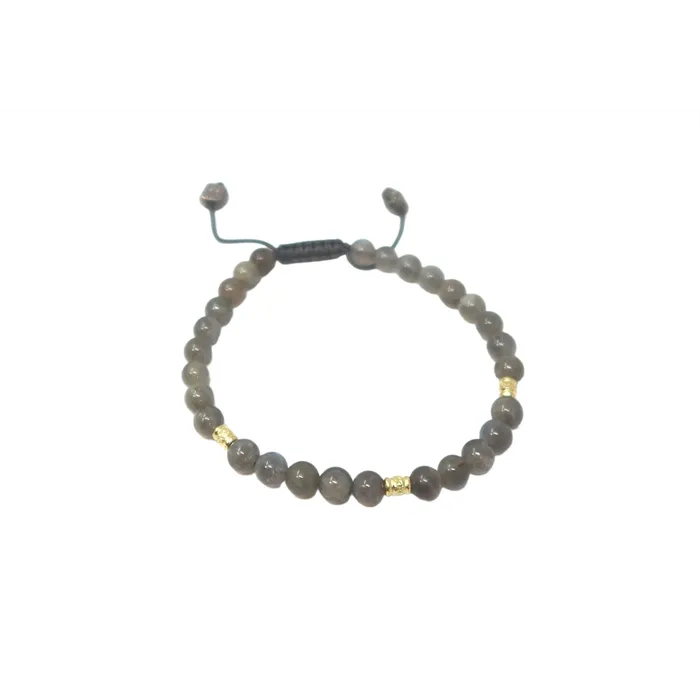 Armenta Bracelets Armenta 18K Yellow Gold Labrodorite Bead Bolo Bracelet