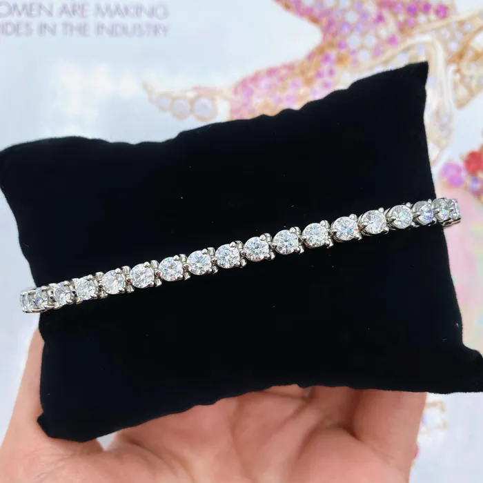 Bracelets 14k White Gold Tennis Bracelet BRA33200 Diamond Source NYC