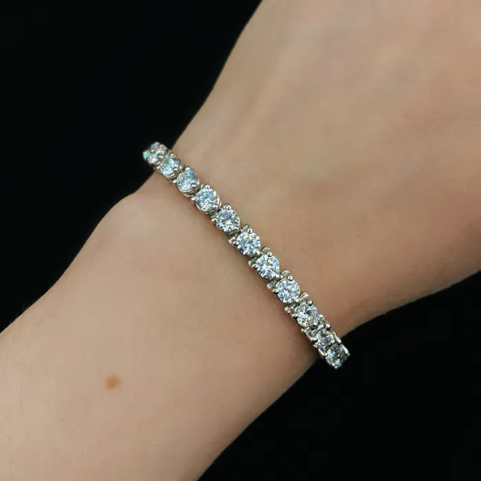 Bracelets 14k White Gold Tennis Bracelet BRA33200 Diamond Source NYC