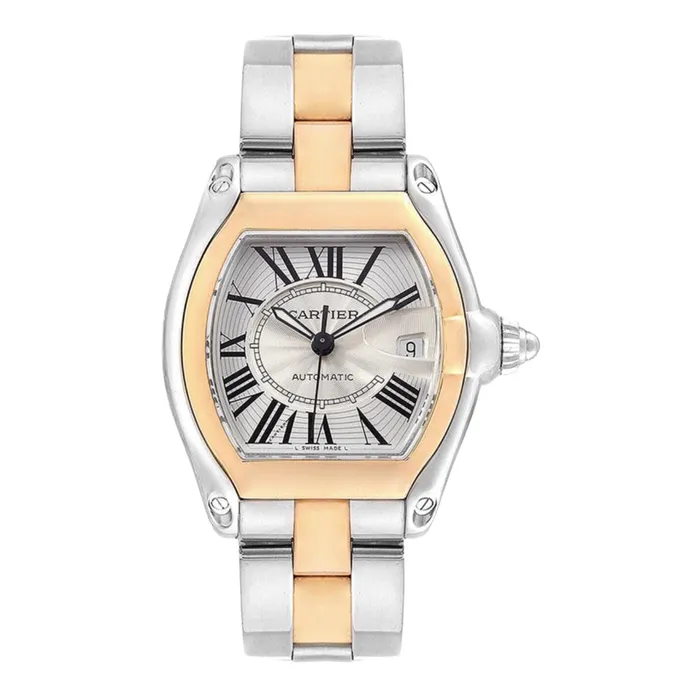 Bracelets Cartier Roadster 443mm Watch Ref W62031Y4 Silver Roman Dial Two Tone Stainless Steel 18K Yellow Gold Bracelet Cartier Bracelets Cartier Roadster 443mm Watch Ref W62031Y4 Silver Roman Dial Two Tone Stainless Steel 18K Yellow Gold Bracelet Cartier