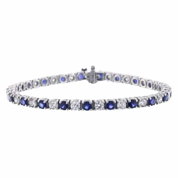 Bracelets Diamond Source NYC 14kt white gold diamond and sapphire bracelet BRA23500 Bracelets Diamond Source NYC 14kt white gold diamond and sapphire bracelet BRA23500
