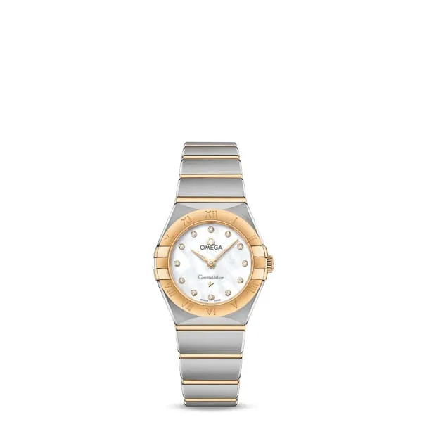 Bracelets Omega Constellation 25mm Watch Ref 13120256055002 White Mother of Pearl Diamond Index Dial 18K Yellow Gold Bezel Two Tone Stainless Steel 18K Yellow Gold Bracelet Omega Bracelets Omega Constellation 25mm Watch Ref 13120256055002 White Mother of Pearl Diamond Index Dial 18K Yellow Gold Bezel Two Tone Stainless Steel 18K Yellow Gold Bracelet Omega