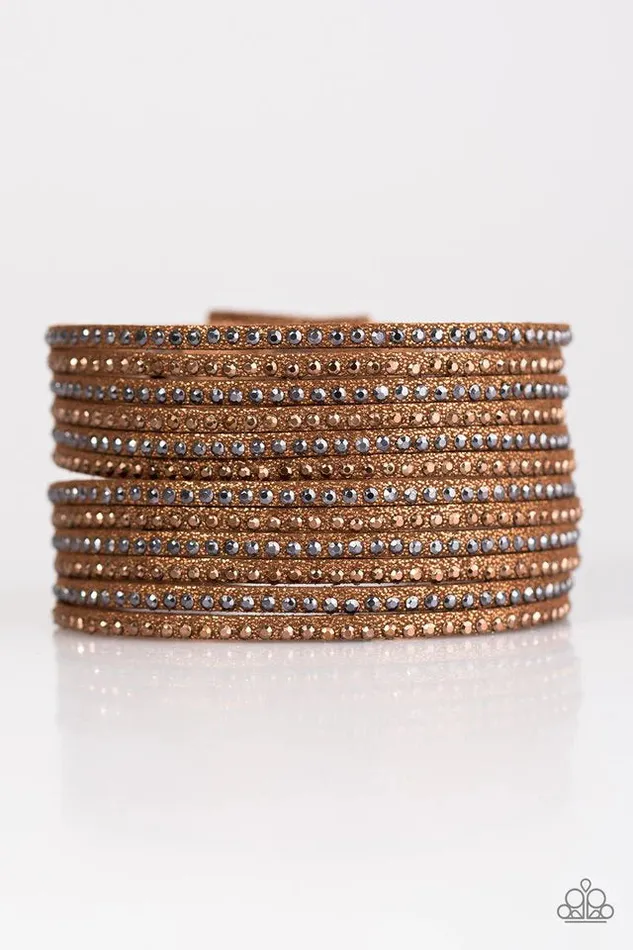Bracelets Paparazzi Bracelet Brave It Out Copper Paparazzi Jewelry