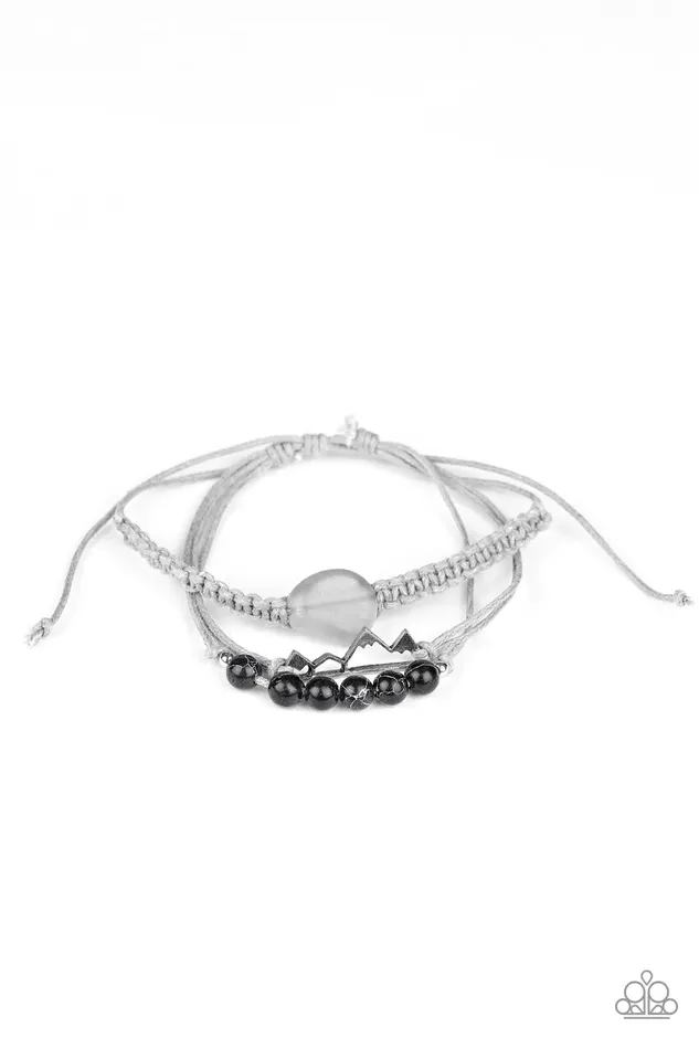 Bracelets Paparazzi Bracelet Climbing Mountains Black Paparazzi Jewelry