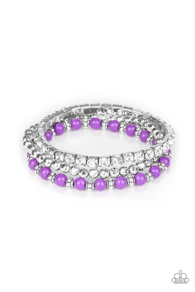 Bracelets Paparazzi Bracelet Fashion Forte Purple Paparazzi Jewelry