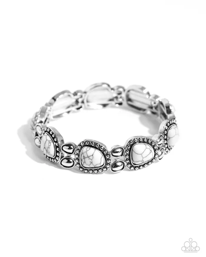 Bracelets Paparazzi Bracelet Harmonious Headliner White Paparazzi Jewelry Bracelets Paparazzi Bracelet Harmonious Headliner White Paparazzi Jewelry