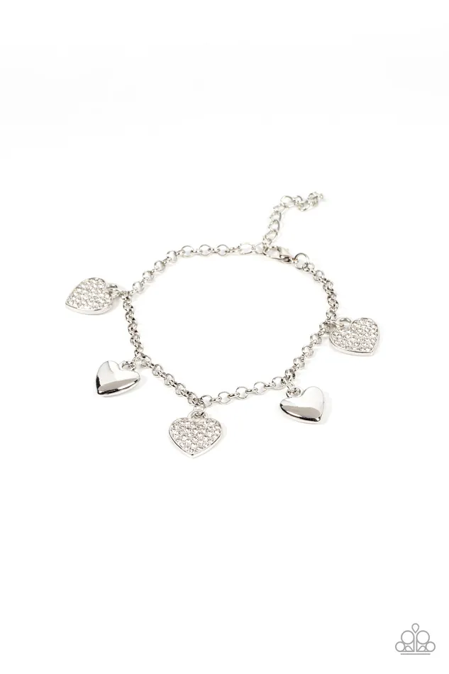 Bracelets Paparazzi Bracelet Lusty Lockets White Paparazzi Jewelry