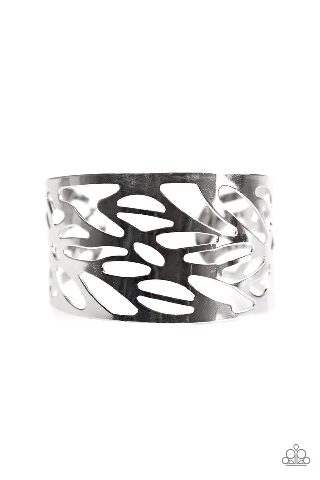 Bracelets Paparazzi Bracelet Metallic Megalith Silver Paparazzi Jewelry