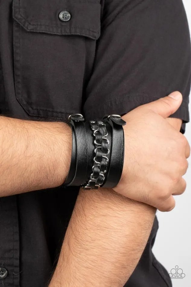 Bracelets Paparazzi Bracelet Rocker Attitude Black Paparazzi Jewelry