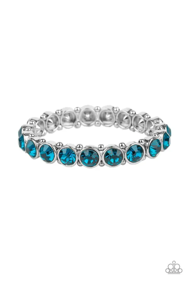 Bracelets Paparazzi Bracelet SugarCoated Sparkle Blue Paparazzi Jewelry