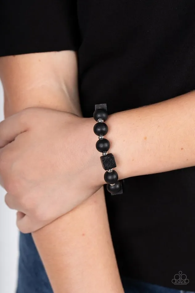 Bracelets Paparazzi Bracelet Timber Trendsetter Black Paparazzi Jewelry