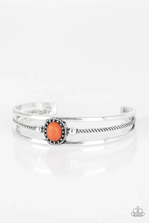 Bracelets Paparazzi Jewelry Paparazzi Bracelet Borderline Borderland Orange