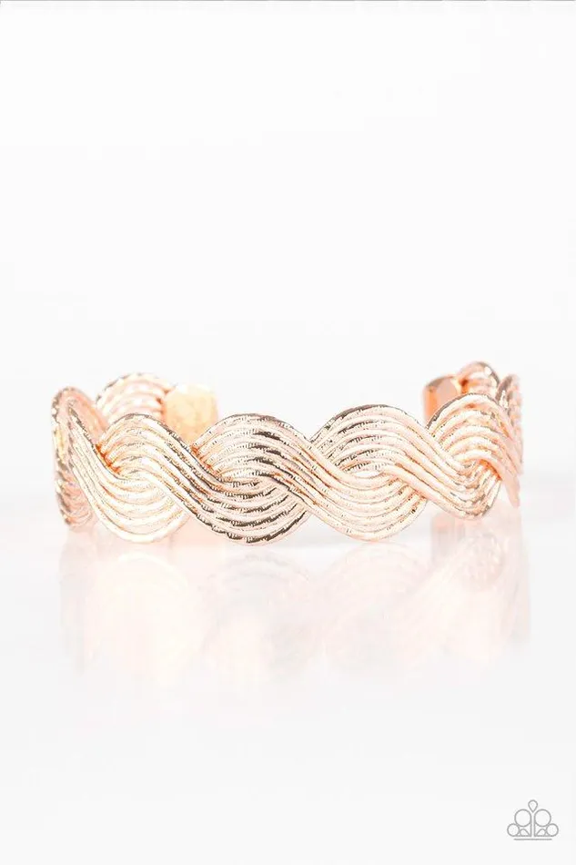 Bracelets Paparazzi Jewelry Paparazzi Bracelet Braided Brilliance Rose Gold