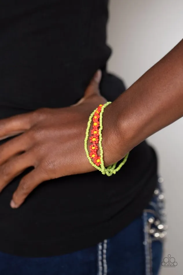 Bracelets Paparazzi Jewelry Paparazzi Bracelet Buzzworthy Botanicals Red