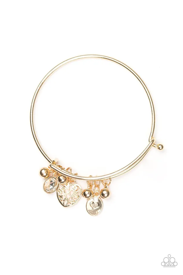 Bracelets Paparazzi Jewelry Paparazzi Bracelet Hampton Hearts Gold