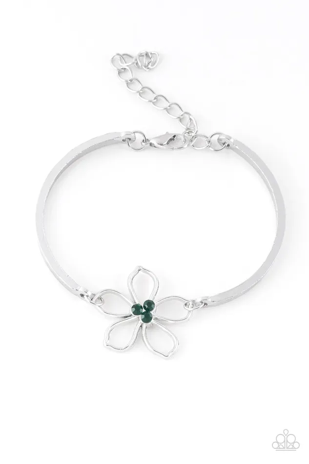Bracelets Paparazzi Jewelry Paparazzi Bracelet Hibiscus Hipster Green