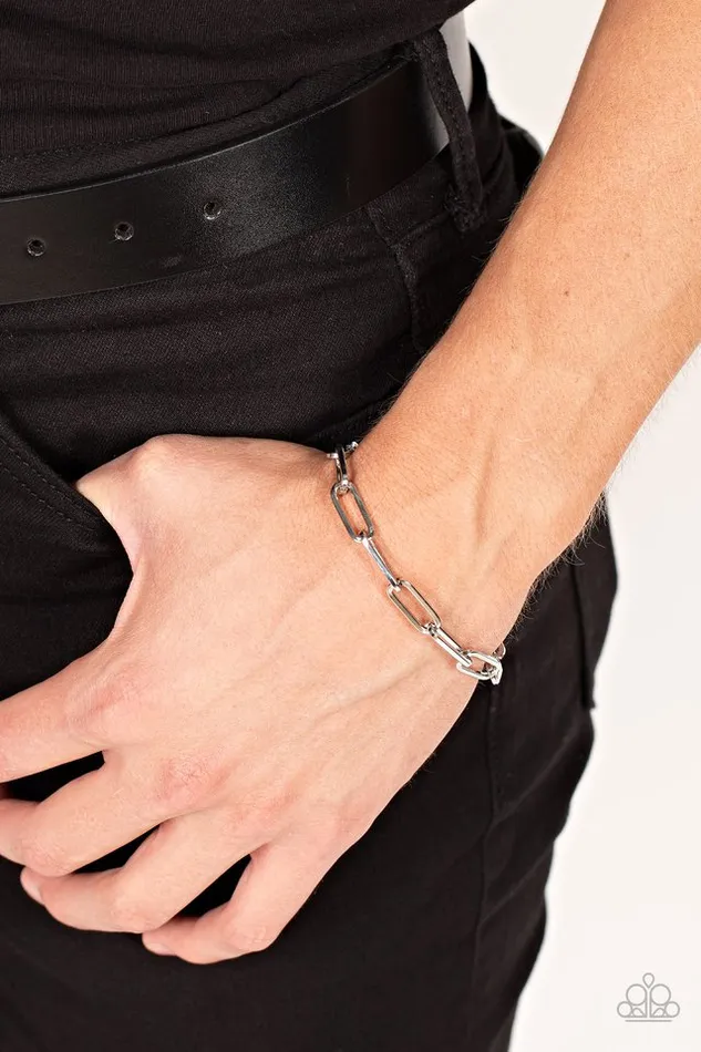 Bracelets Paparazzi Jewelry Paparazzi Bracelet Lit Locomotion Silver