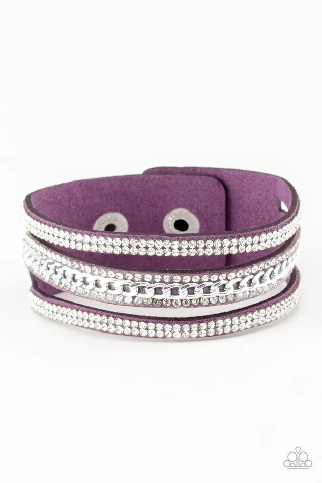 Bracelets Paparazzi Jewelry Paparazzi Bracelet Rollin In Rhinestones Purple