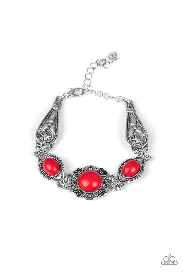 Bracelets Paparazzi Jewelry Paparazzi Bracelet Serenely Southern Red