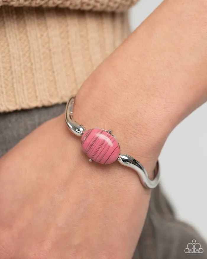 Bracelets Paparazzi Jewelry Paparazzi Bracelet Striped Sensation Pink