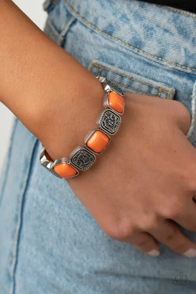 Bracelets Paparazzi Jewelry Paparazzi Bracelet Trendy Tease Orange